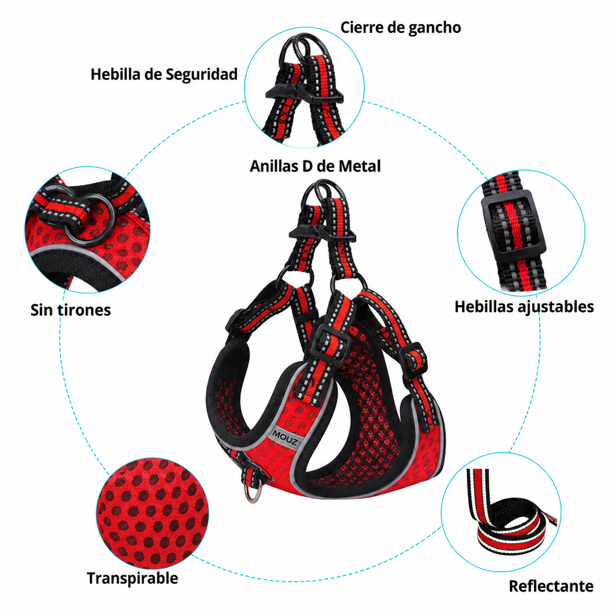 Arnés BARKY Rojo